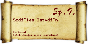 Széles István névjegykártya