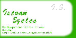 istvan szeles business card