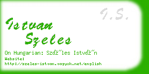 istvan szeles business card